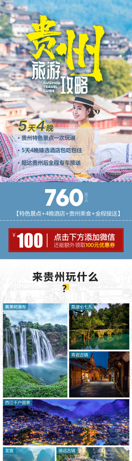 编号：20201002173630432【享设计】源文件下载-贵州旅游攻略长图海报
