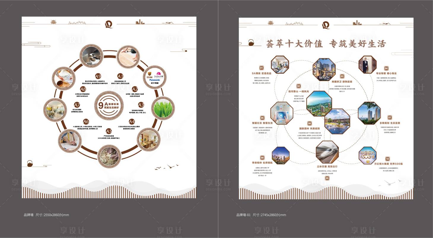 源文件下载【享设计】搜索编号：18000002252243221【房地产品牌墙广告展板】
