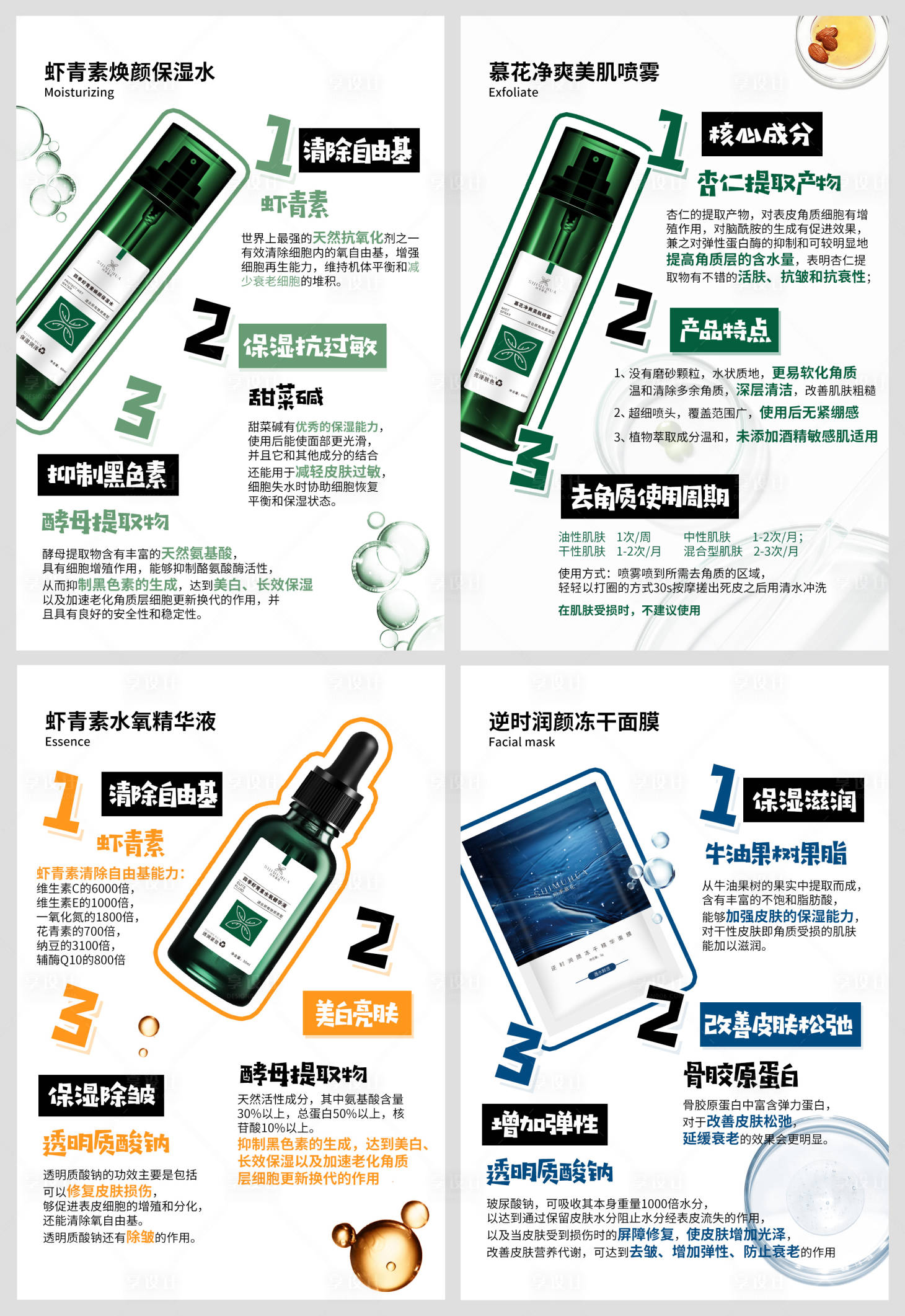 源文件下载【护肤品产品功效海报】编号：17300002340482405