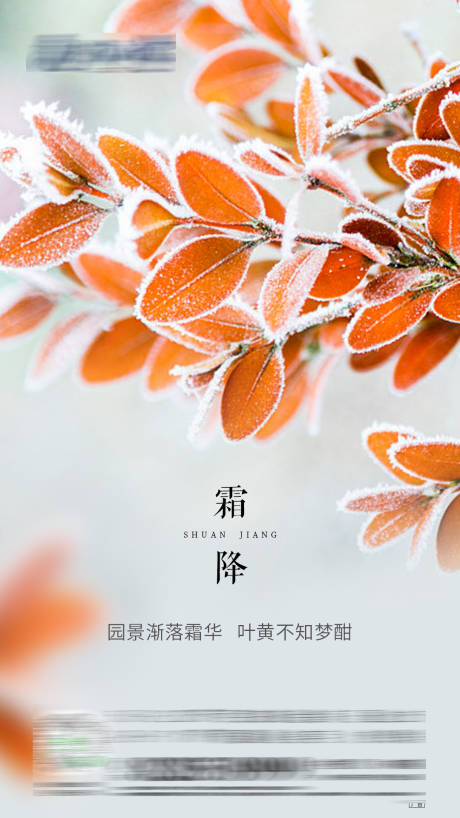 源文件下載【享設計】搜索編號：55780002252082781【霜降節氣移動端海報】