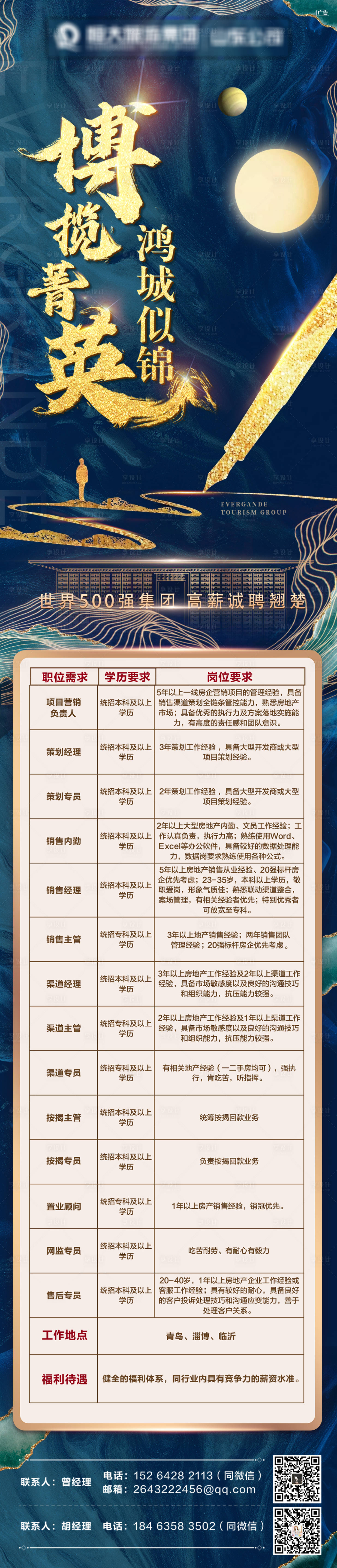 源文件下載【享設(shè)計】搜索編號：91020002408355453【招聘海報長圖】