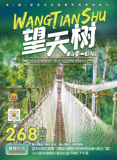 源文件下載【西雙版納望天樹旅游海報】編號：20201010115915694