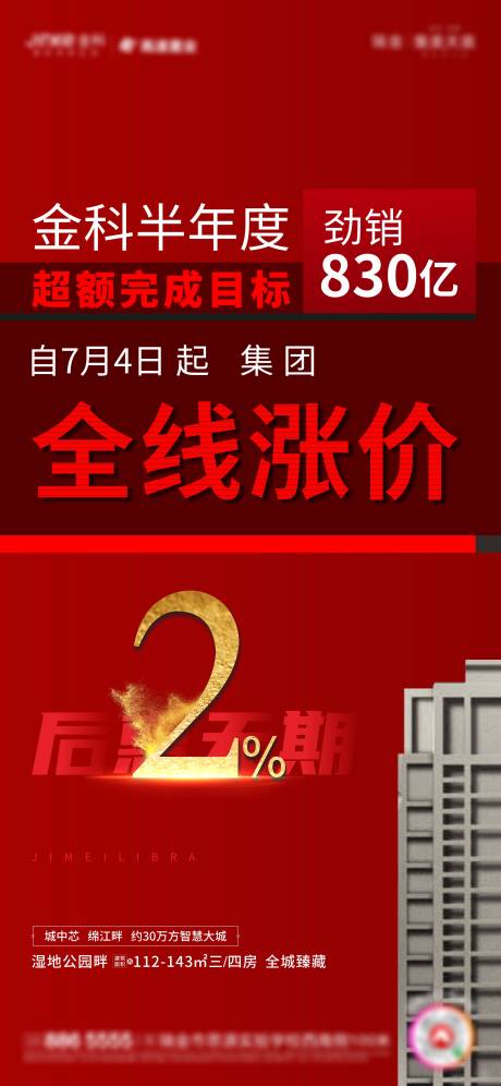 源文件下載【享設計】搜索編號：73750002202081325【地產漲價勁銷海報】
