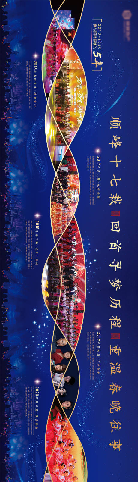 源文件下载【企业历程蓝金时间轴活动展板】编号：13040002225051094