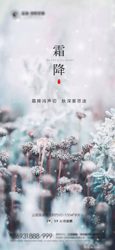 源文件下載【地產(chǎn)霜降海報(bào)】編號(hào)：79270002197533221