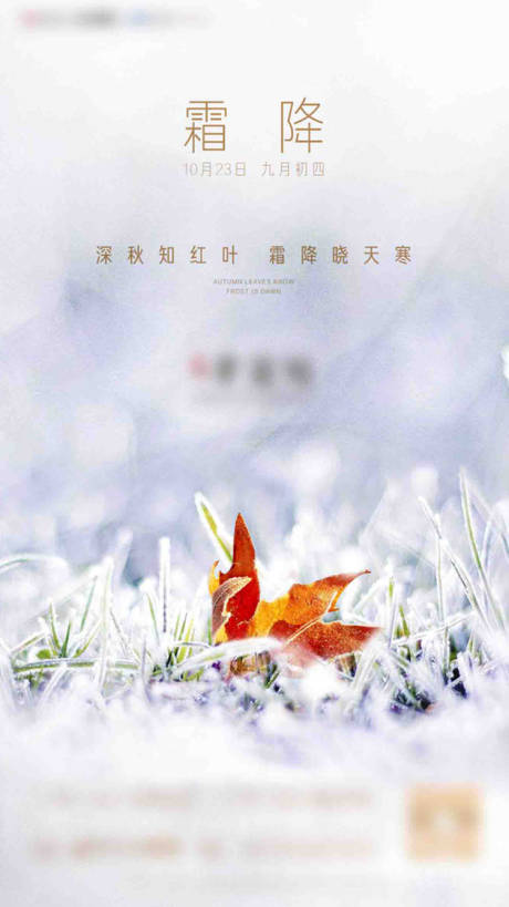 源文件下载【霜降节气移动端海报】编号：16050002188725814
