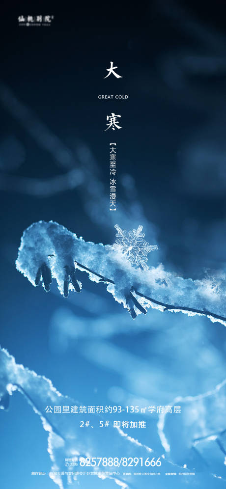 源文件下載【房地產大寒雪移動端海報】編號：53380002554066413
