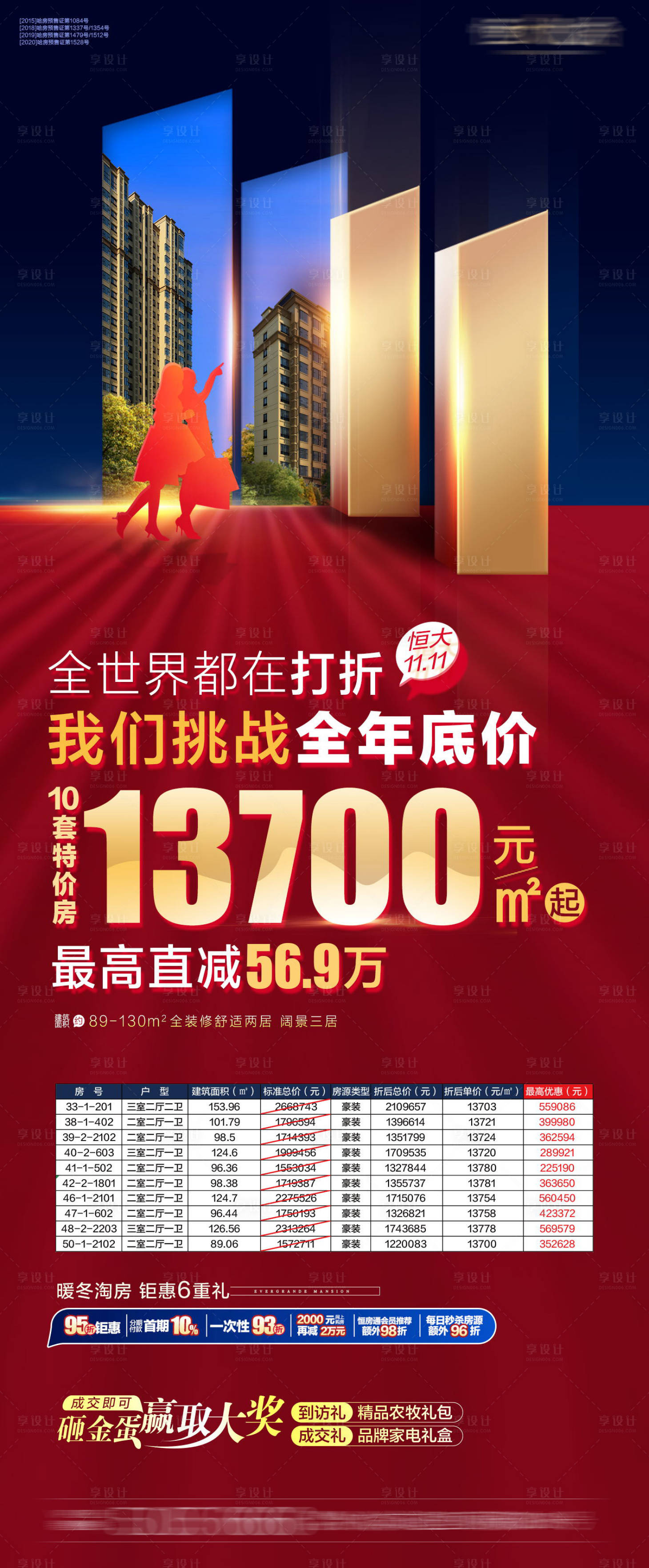 源文件下載【地產(chǎn)雙十一特價房海報】編號：82670002527366428