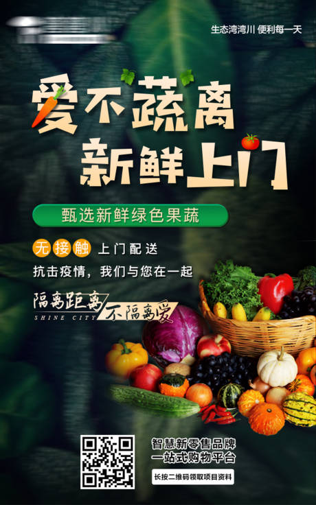 源文件下载【果蔬新鲜上门海报】编号：83050002657171716