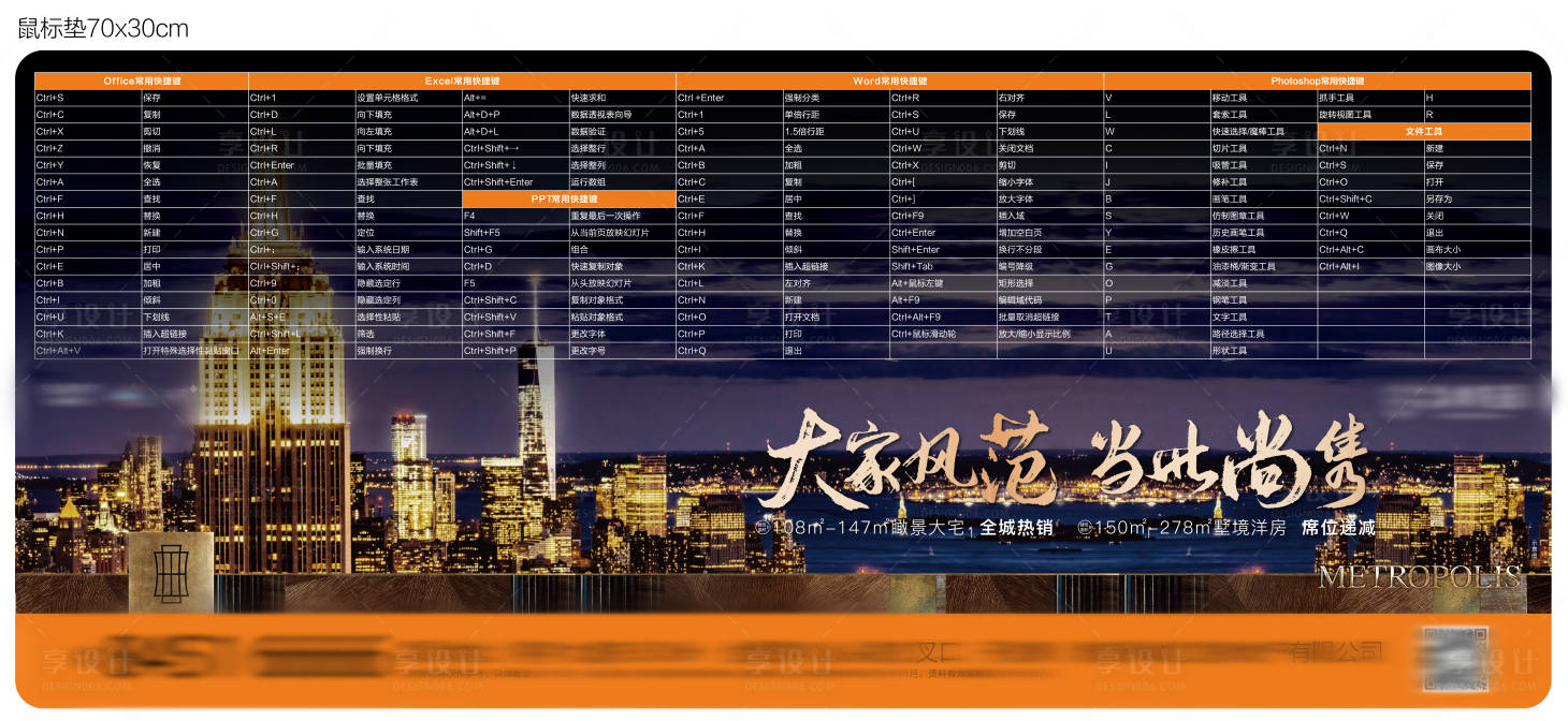 源文件下载【享设计】搜索编号：90530002704693837【城市主画面鼠标垫】