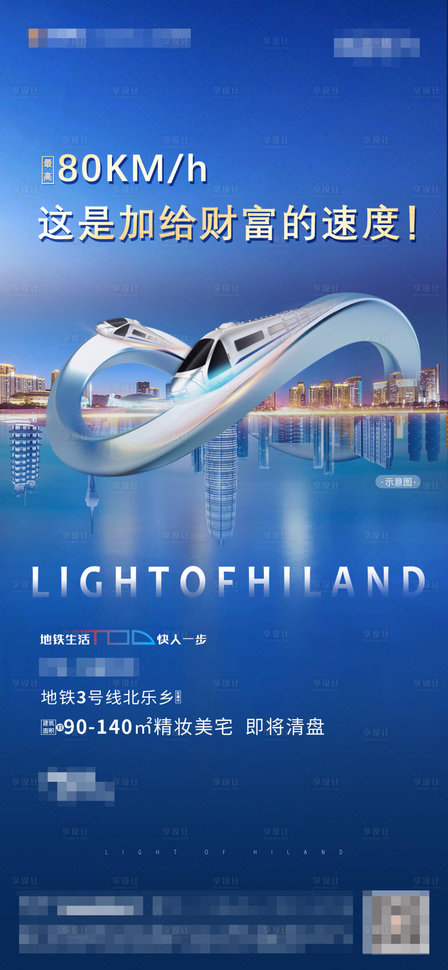 源文件下载【享设计】搜索编号：19900002666378523【地产交通价值点海报】