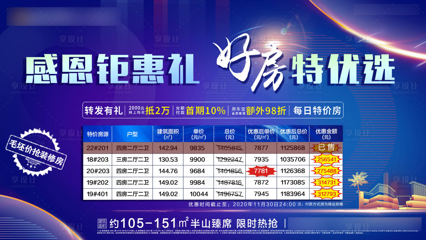 源文件下载【享设计】搜索编号：43540002707053055【地产特价房海报展板】