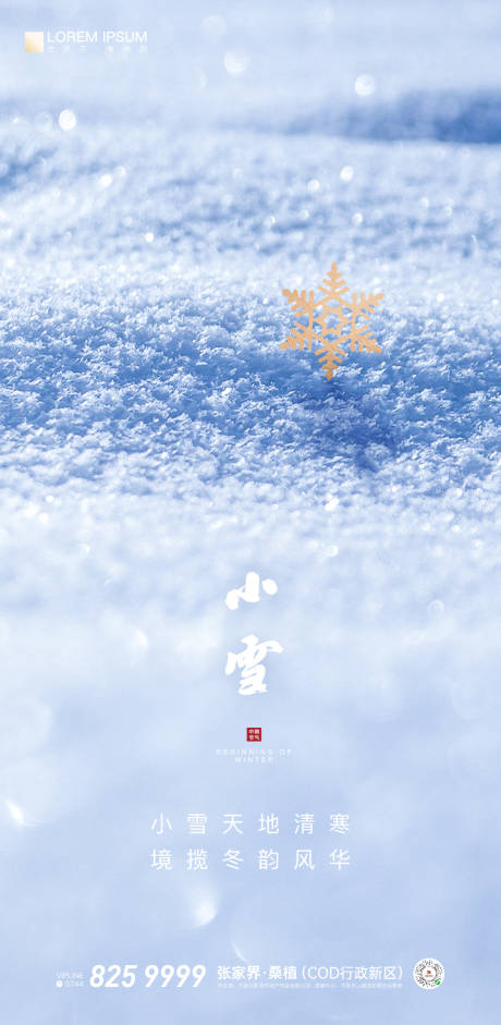 源文件下载【地产小雪节气海报】编号：46170002453913147