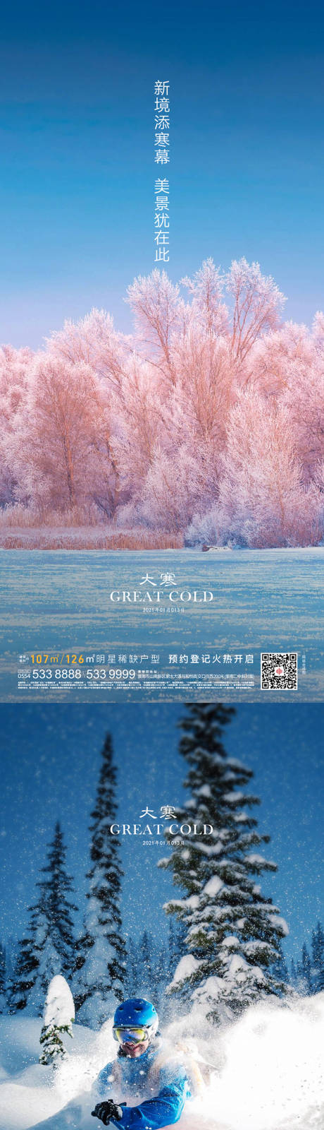 源文件下载【享设计】搜索编号：36460002741249007【地产大寒节气系列海报】