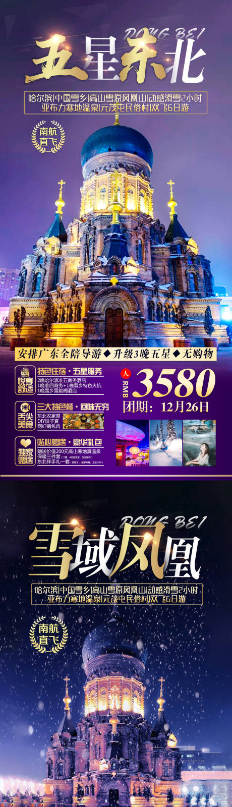 编号：20201124141904453【享设计】源文件下载-东北旅游系列海报