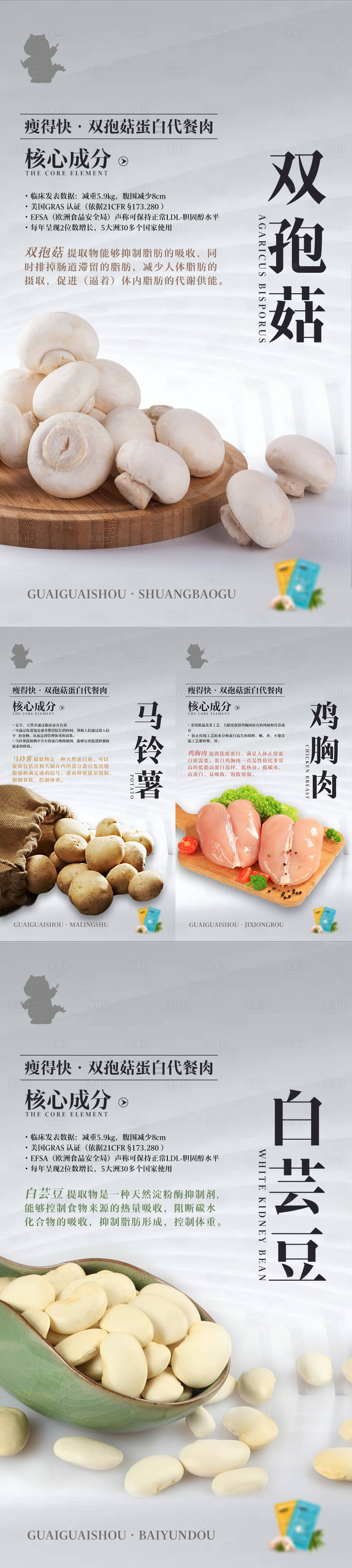 源文件下載【享設計】搜索編號：19670002660102068【減肥產品成分海報系列】