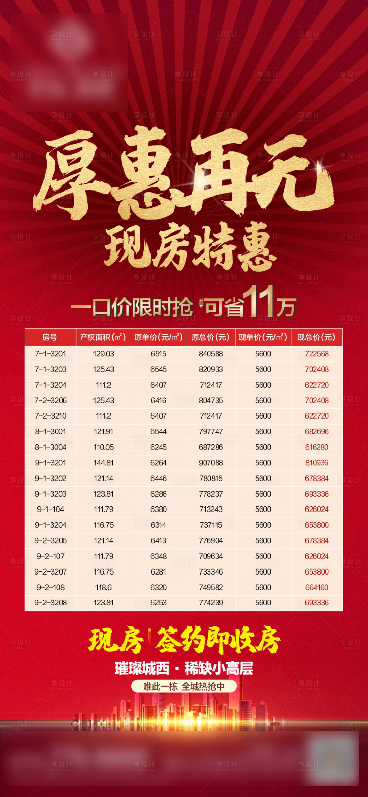 源文件下载【地产红金特价房海报】编号：51920002717385103