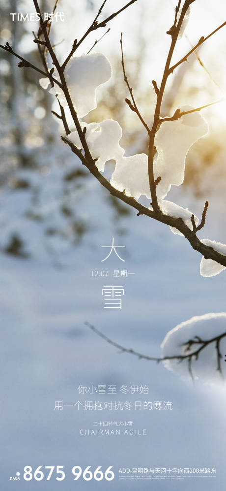 源文件下载【地产大雪节气海报】编号：95760002713634499