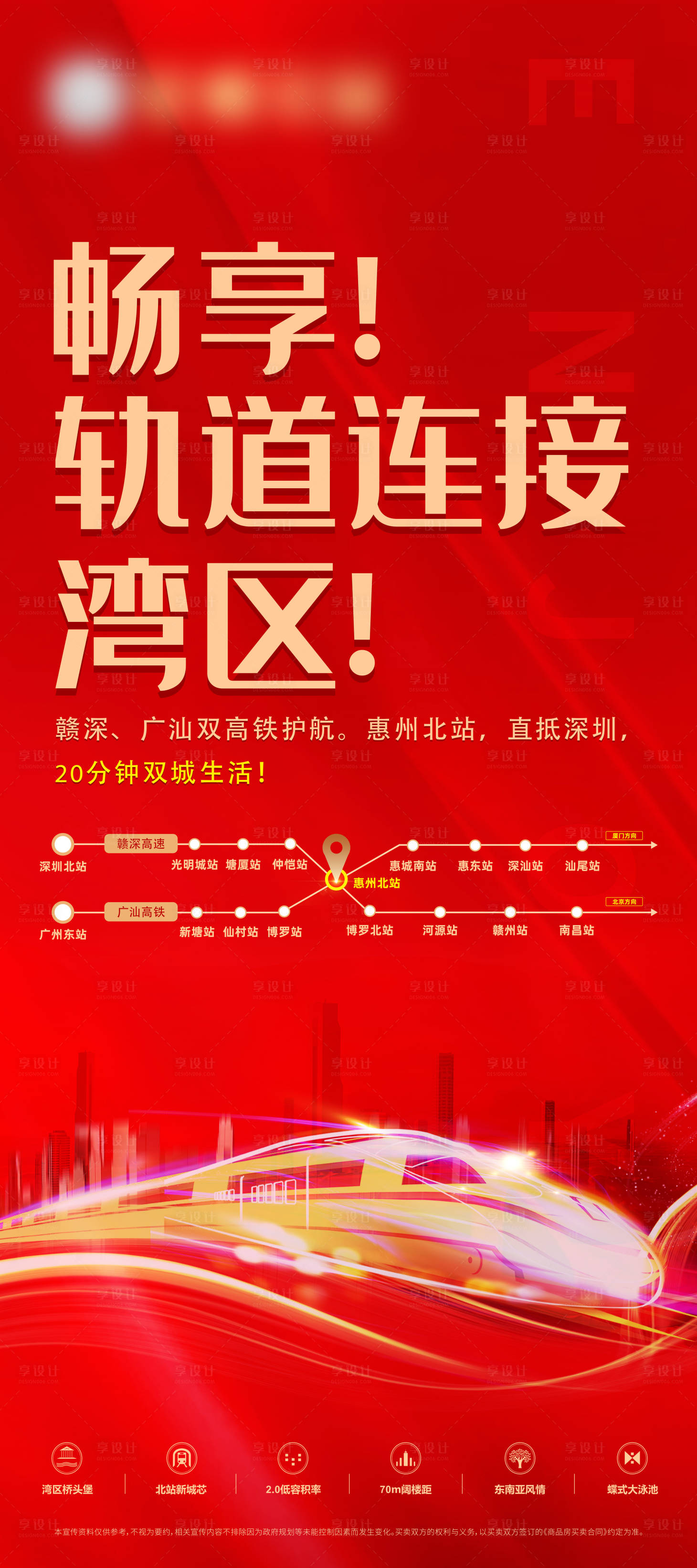 源文件下載【享設計】搜索編號：68680002719926440【房地產地鐵高鐵大灣區海報】