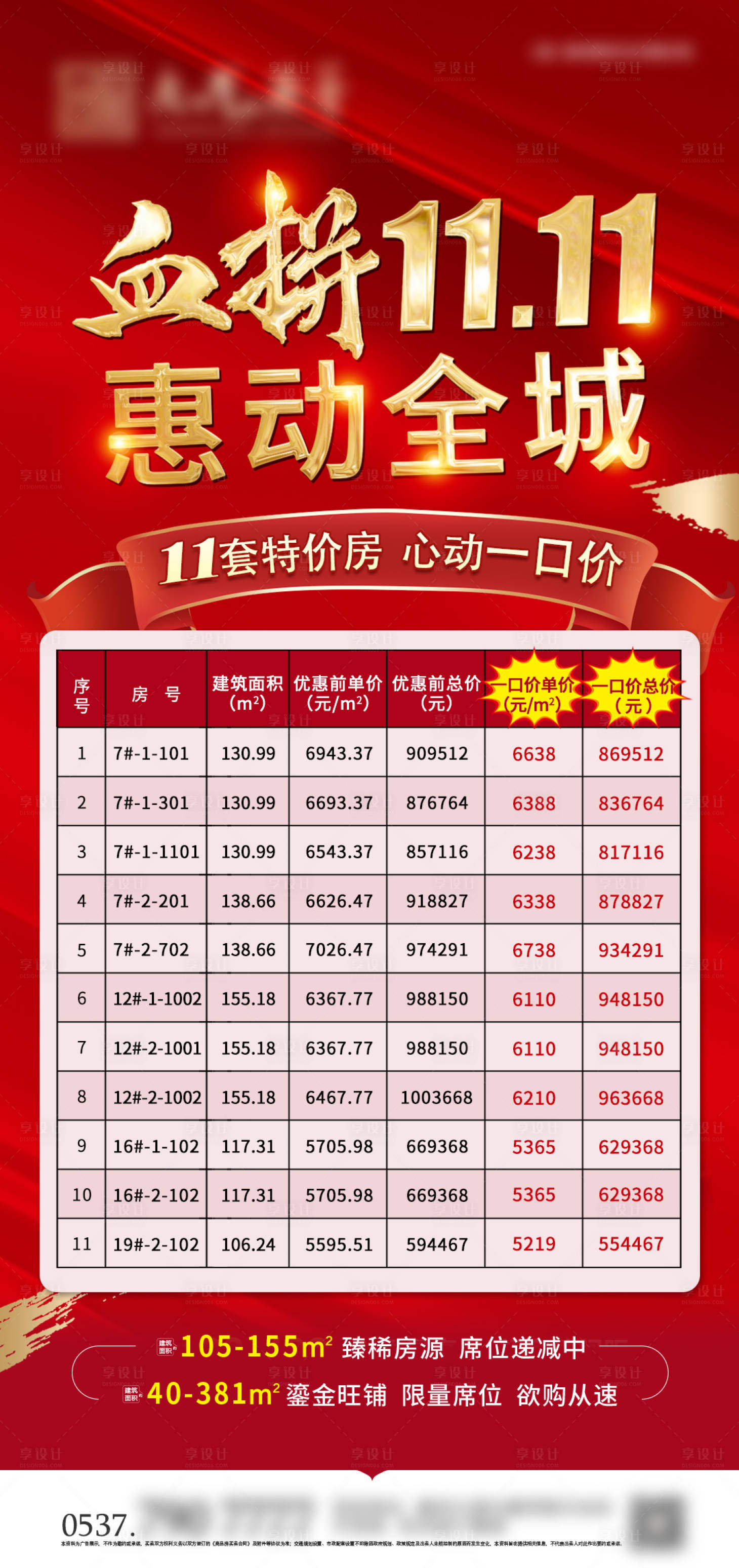 源文件下载【享设计】搜索编号：21880002599601755【特价房双十一活动海报】