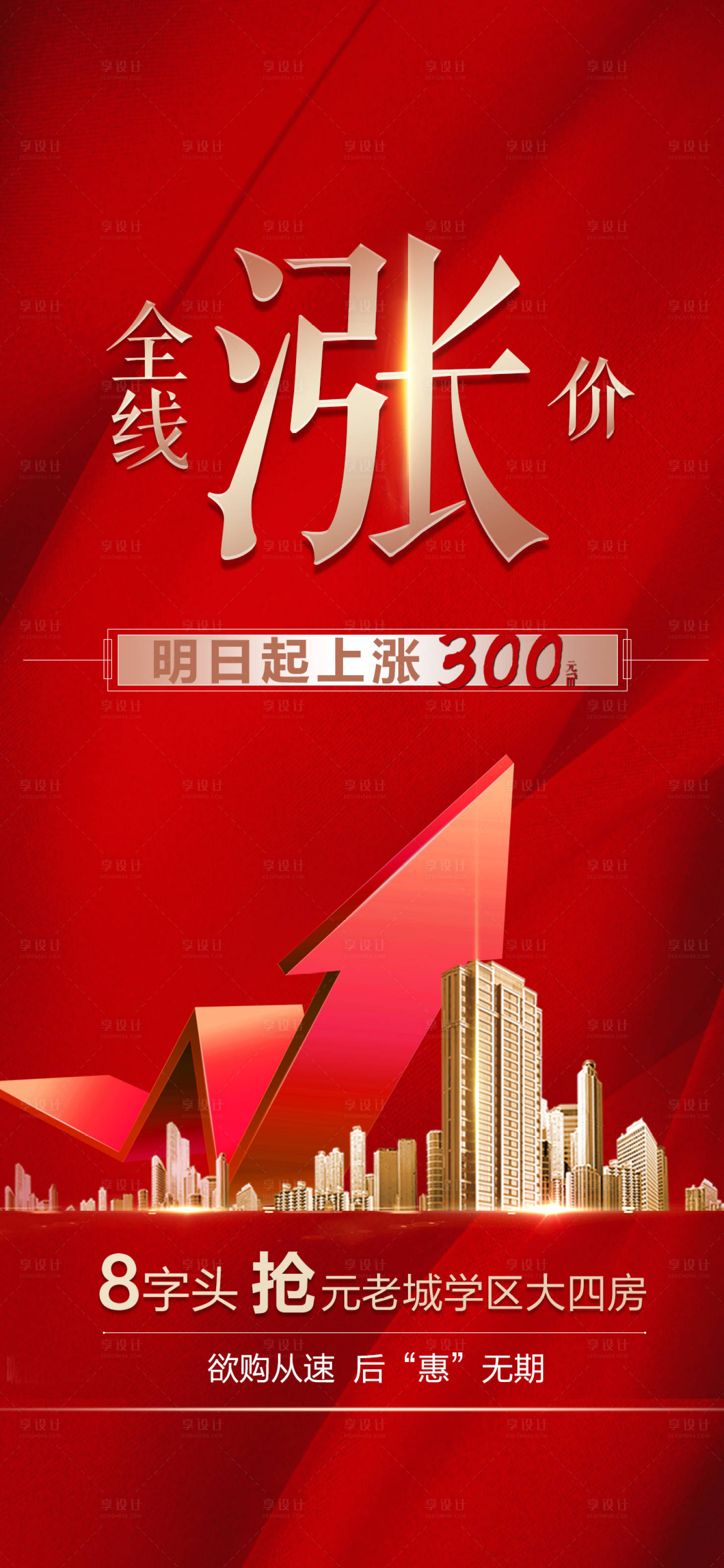 源文件下载【地产热销红金涨价海报】编号：95250002518071223