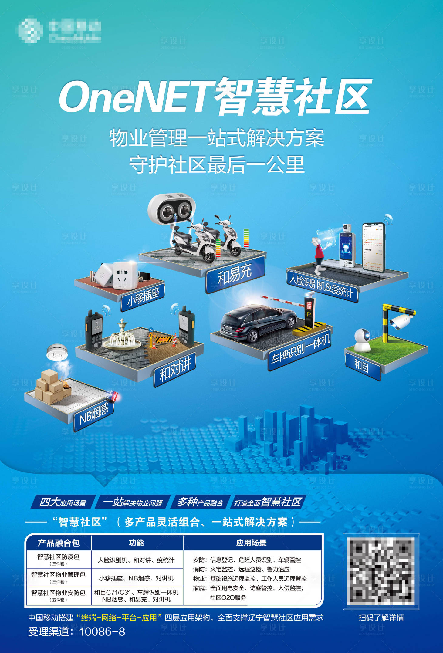 源文件下载【享设计】搜索编号：75510002536289882【科技智慧社区全产品海报】