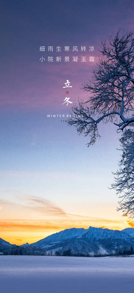 源文件下载【立冬节气移动端海报】编号：39780002433787956