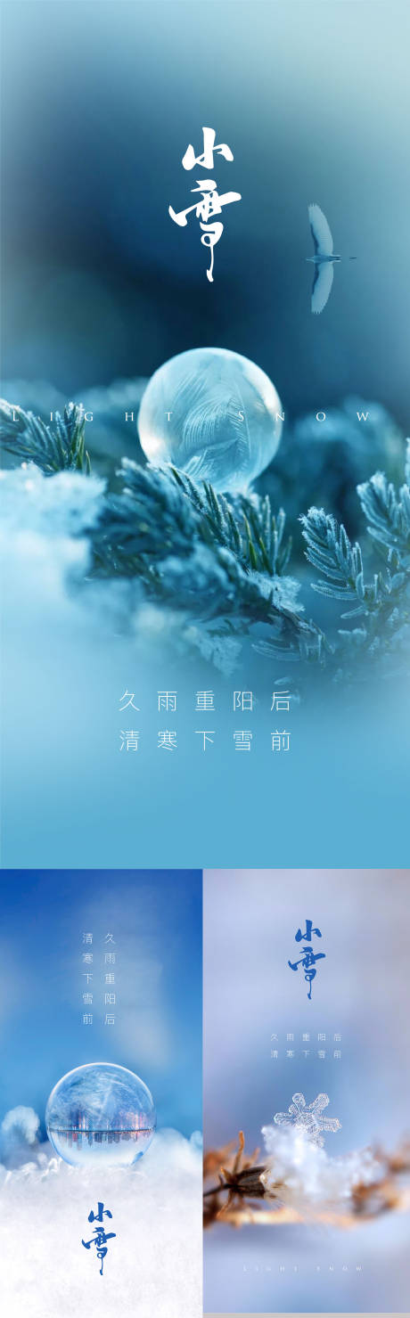 编号：20201116094322299【享设计】源文件下载- 地产小雪节气系列海报