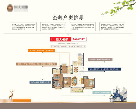 源文件下载【地产金牌户型推荐海报】编号：51650002556179401