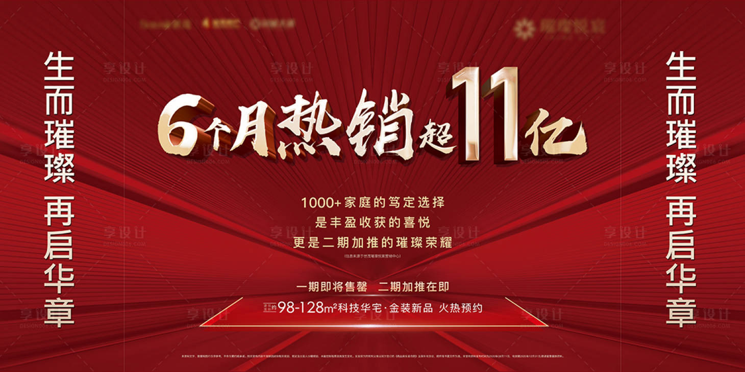 源文件下载【房地产红金热销桁架物料背景板】编号：74880002610818293
