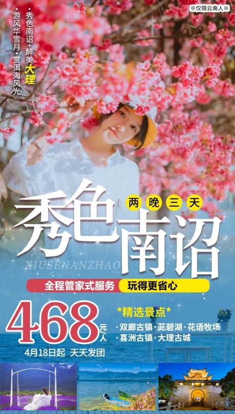 源文件下载【云南大理旅游海报】编号：63280002533695573