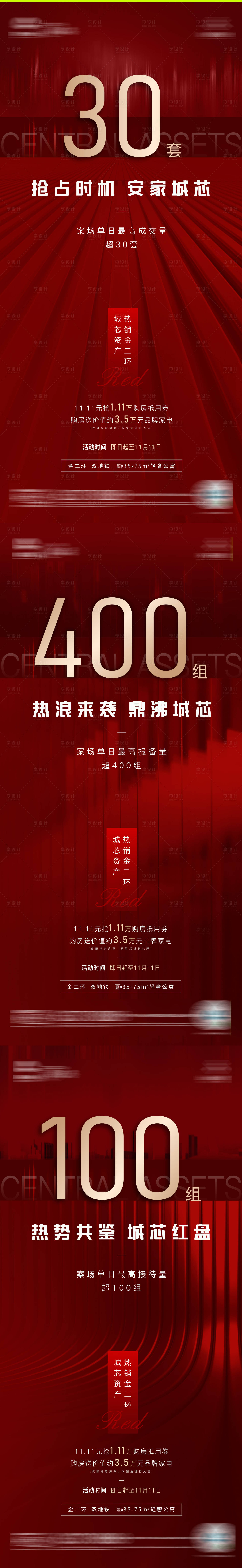 源文件下载【热销红色系列地产海报】编号：49200002548472336