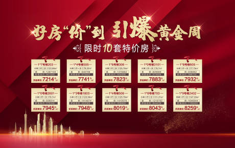 源文件下載【享設計】搜索編號：85880002458642201【地產紅色一口價背景板】