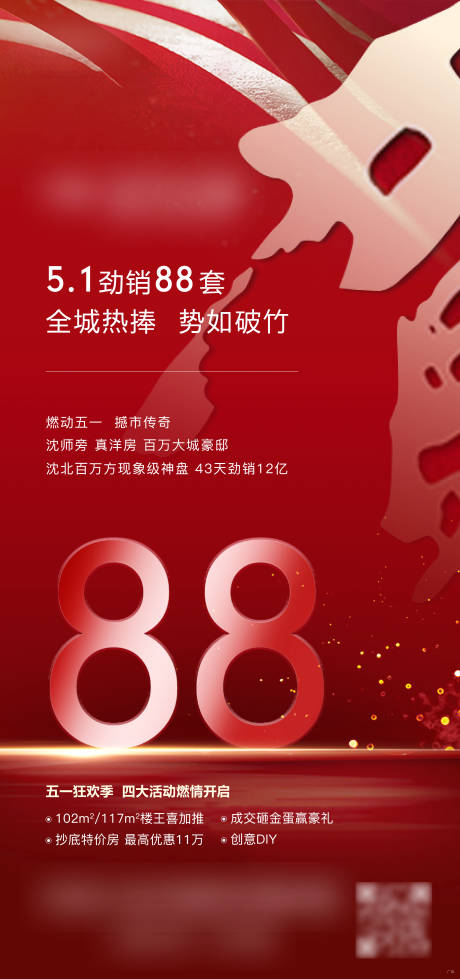 源文件下载【地产热销喜报海报】编号：83570002436398991