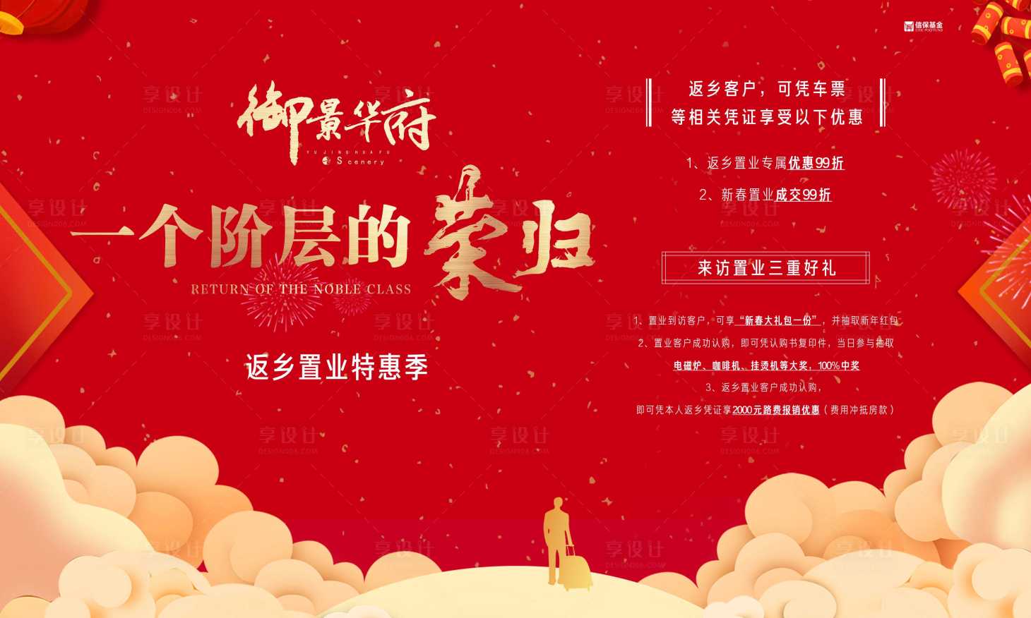 源文件下載【享設計】搜索編號：12790002650444199【新年返鄉置業活動展板】