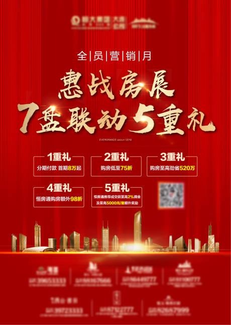 源文件下載【地產(chǎn)全員營銷月海報】編號：61120002609553051