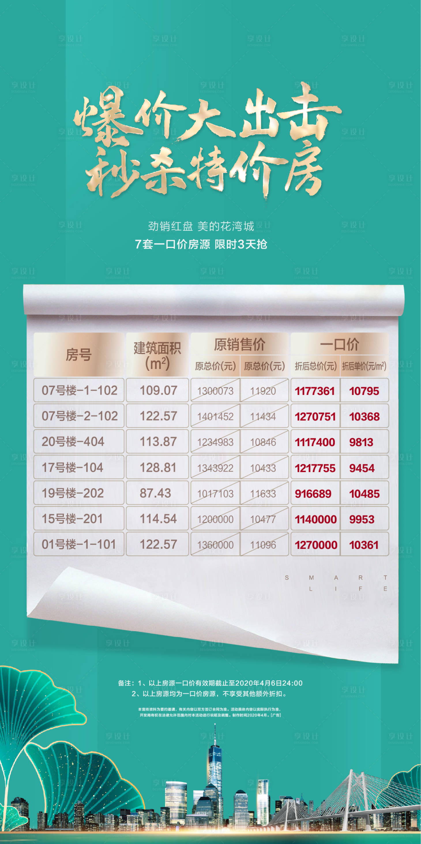 源文件下載【享設計】搜索編號：82170002513126777【地產特價房移動端海報】