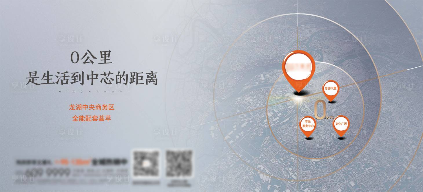 源文件下载【享设计】搜索编号：60510002717687494【区位地图价值点海报】