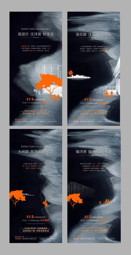 源文件下载【黑色系洋房花园房地产价值点海报】编号：54750002524008792