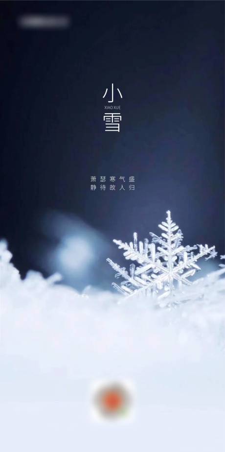 源文件下载【地产小雪节气海报】编号：50900002612179395