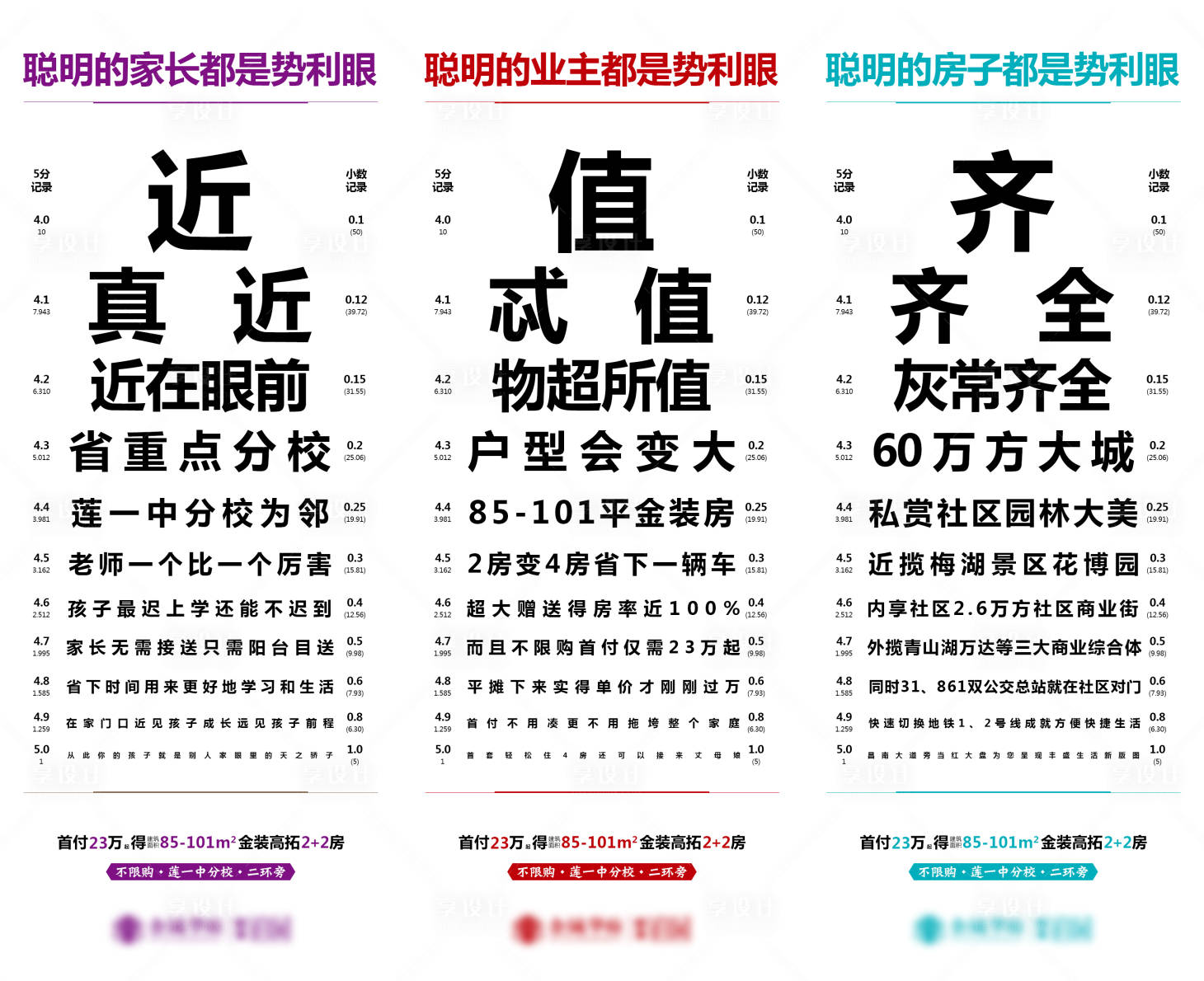 源文件下载【地产视力表价值点海报】编号：20201122194413876