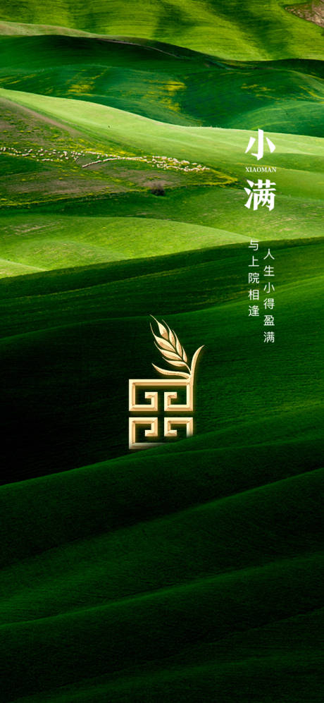 源文件下载【享设计】搜索编号：46050002572611564【小满节气海报】