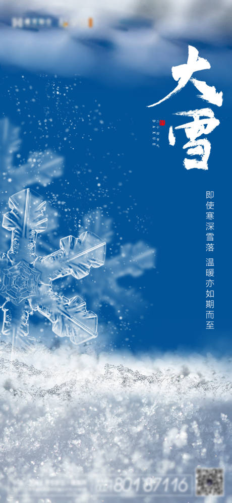 源文件下载【享设计】搜索编号：81640002774555069【大雪节气海报】