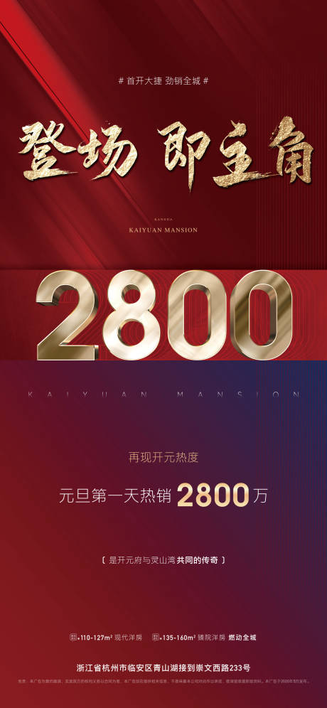 源文件下载【地产红色热销高端海报】编号：76670003113544558