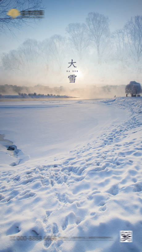 源文件下载【地产大气简约大雪传统节气系列海报】编号：44270002794553608