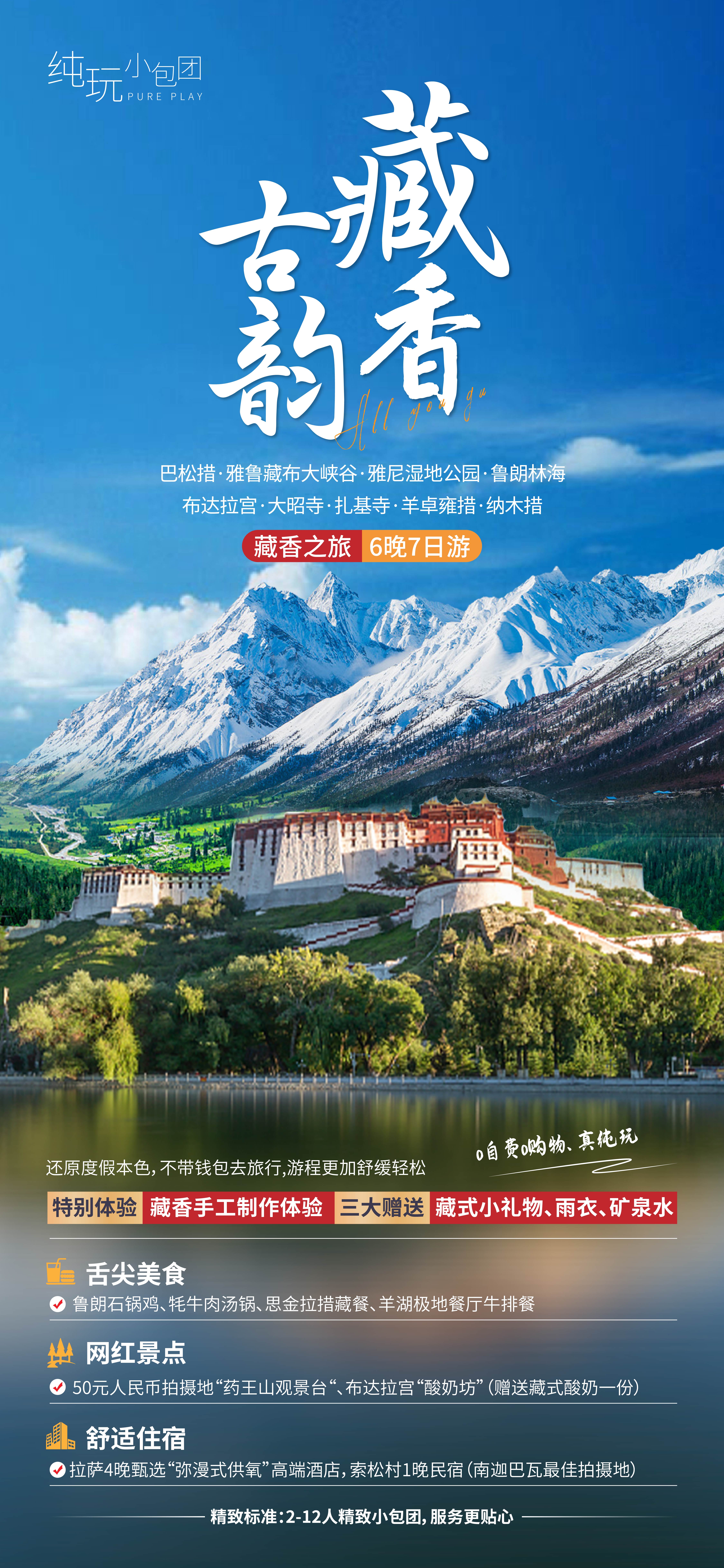 【源文件下载】 海报 旅游 西藏 巴松措 布达拉宫 纳木错 风景设计