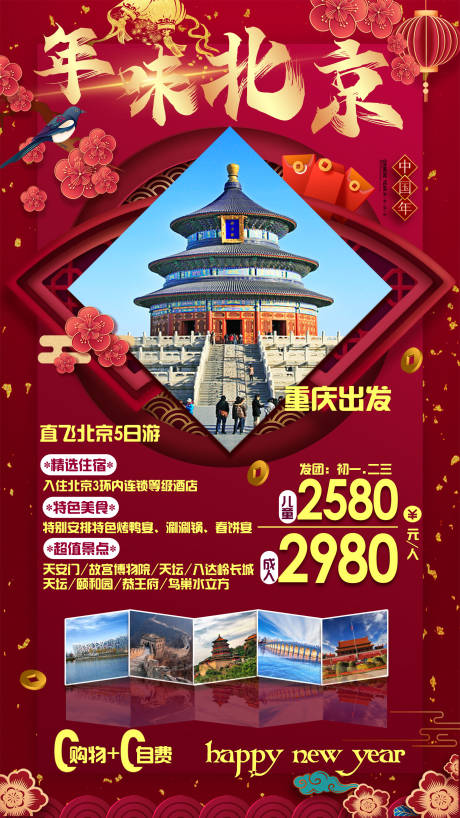 编号：20201216152935255【享设计】源文件下载-春节北京旅游海报过年
