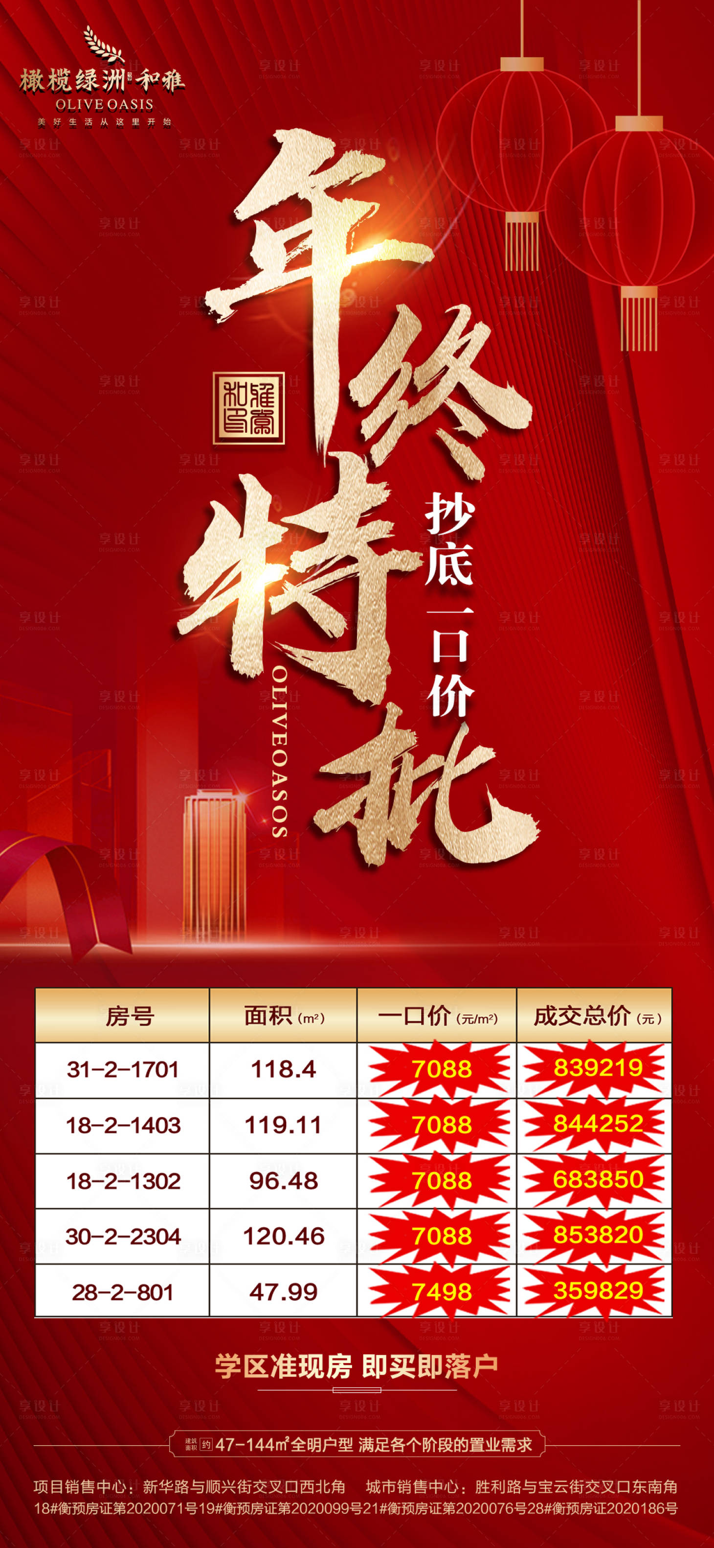 源文件下载【享设计】搜索编号：75440003083345175【地产年终钜惠特价房海报】