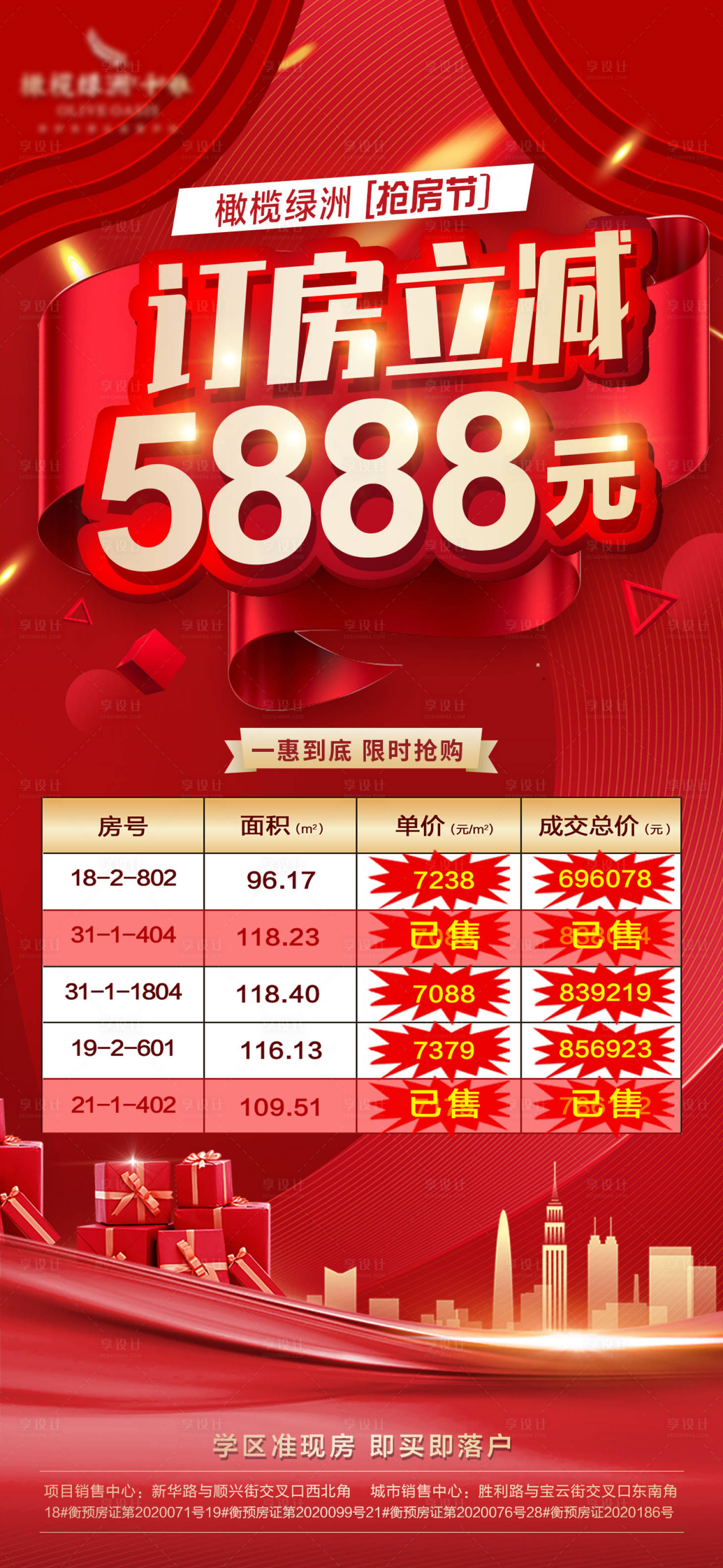 源文件下載【享設計】搜索編號：51720002885071985【地產紅金熱銷特價房】