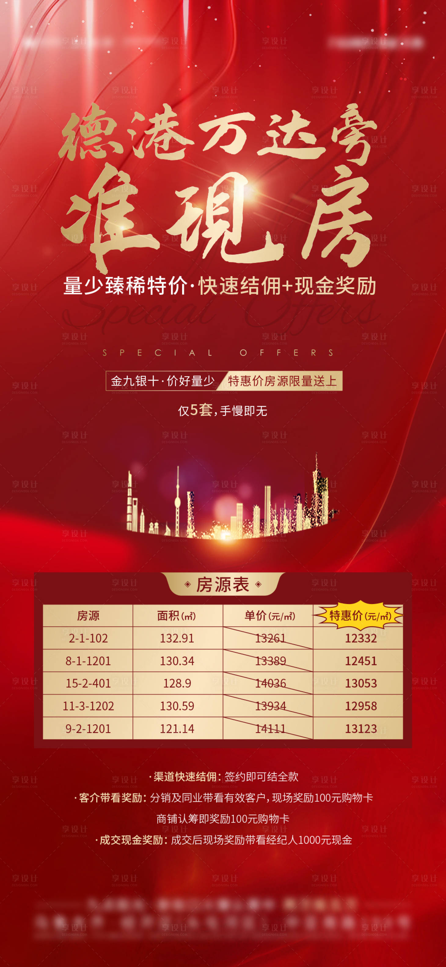 源文件下载【享设计】搜索编号：61580002963714605【房地产特价房海报】